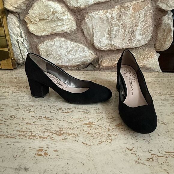 Sam & Libby block heel black pumps  size 8 - Picture 1 of 12